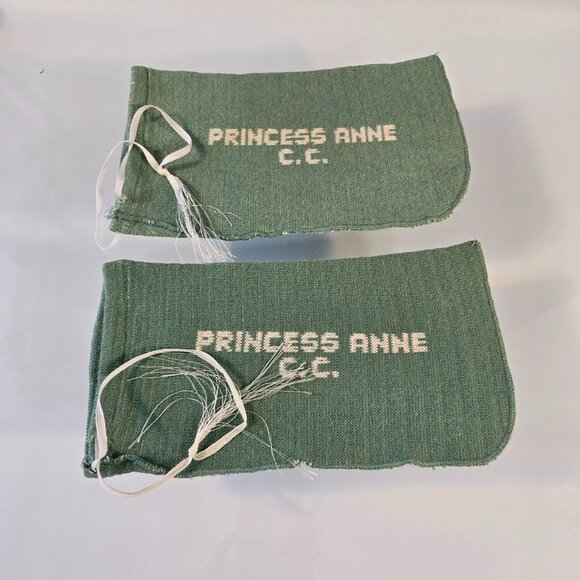 Vintage Golf Shoe Dust Bags Princess Anne Country Club Virginia Beach VA - Picture 2 of 5